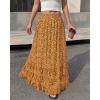 imageBTFBM Skirts for Women Summer Flowy ALine Floral Boho Maxi Skirt Long Wedding Guest Dresses Spring Outfits 2026Floral Yellow