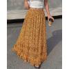 imageBTFBM Skirts for Women Summer Flowy ALine Floral Boho Maxi Skirt Long Wedding Guest Dresses Spring Outfits 2026Floral Yellow