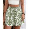 imageBTFBM Spring Summer Shorts for Women Dressy Casual High Waisted Wide Leg Floral Boho Shorts 2026 Beach Vacation ClothesArmy Green