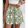 imageBTFBM Spring Summer Shorts for Women Dressy Casual High Waisted Wide Leg Floral Boho Shorts 2026 Beach Vacation ClothesArmy Green