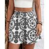 imageBTFBM Spring Summer Shorts for Women Dressy Casual High Waisted Wide Leg Floral Boho Shorts 2026 Beach Vacation ClothesBlack