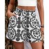 imageBTFBM Spring Summer Shorts for Women Dressy Casual High Waisted Wide Leg Floral Boho Shorts 2026 Beach Vacation ClothesBlack
