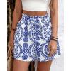 imageBTFBM Spring Summer Shorts for Women Dressy Casual High Waisted Wide Leg Floral Boho Shorts 2026 Beach Vacation ClothesBlue