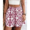 imageBTFBM Spring Summer Shorts for Women Dressy Casual High Waisted Wide Leg Floral Boho Shorts 2026 Beach Vacation ClothesBurgundy