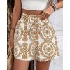 imageBTFBM Spring Summer Shorts for Women Dressy Casual High Waisted Wide Leg Floral Boho Shorts 2026 Beach Vacation ClothesKhaki