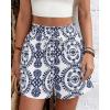 imageBTFBM Spring Summer Shorts for Women Dressy Casual High Waisted Wide Leg Floral Boho Shorts 2026 Beach Vacation ClothesNavy Blue
