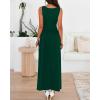 imageBTFBM Summer Maxi Dresses for Women 2026 Spring Sleeveless Casual Ruched High Waisted Long Sundress Flowy Beach DressDark Green