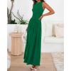 imageBTFBM Summer Maxi Dresses for Women 2026 Spring Sleeveless Casual Ruched High Waisted Long Sundress Flowy Beach DressGreen