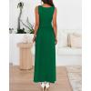imageBTFBM Summer Maxi Dresses for Women 2026 Spring Sleeveless Casual Ruched High Waisted Long Sundress Flowy Beach DressGreen