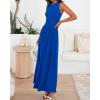 imageBTFBM Summer Maxi Dresses for Women 2026 Spring Sleeveless Casual Ruched High Waisted Long Sundress Flowy Beach DressRoyal Blue