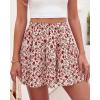 imageBTFBM Summer Skirts for Women 2026 Floral High Waist Shorts Underneath Boho Tiered Flowy Tennis Skorts Casual Mini SkirtFloral Apricot Red