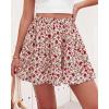 imageBTFBM Summer Skirts for Women 2026 Floral High Waist Shorts Underneath Boho Tiered Flowy Tennis Skorts Casual Mini SkirtFloral Apricot Red