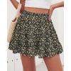imageBTFBM Summer Skirts for Women 2026 Floral High Waist Shorts Underneath Boho Tiered Flowy Tennis Skorts Casual Mini SkirtFloral Black