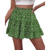imageBTFBM Summer Skirts for Women 2026 Floral High Waist Shorts Underneath Boho Tiered Flowy Tennis Skorts Casual Mini SkirtFloral Green