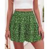 imageBTFBM Summer Skirts for Women 2026 Floral High Waist Shorts Underneath Boho Tiered Flowy Tennis Skorts Casual Mini SkirtFloral Green