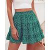 imageBTFBM Summer Skirts for Women 2026 Floral High Waist Shorts Underneath Boho Tiered Flowy Tennis Skorts Casual Mini SkirtFloral Green Blue