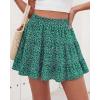 imageBTFBM Summer Skirts for Women 2026 Floral High Waist Shorts Underneath Boho Tiered Flowy Tennis Skorts Casual Mini SkirtFloral Green Blue