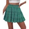 imageBTFBM Summer Skirts for Women 2026 Floral High Waist Shorts Underneath Boho Tiered Flowy Tennis Skorts Casual Mini SkirtFloral Green Blue