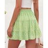 imageBTFBM Summer Skirts for Women 2026 Floral High Waist Shorts Underneath Boho Tiered Flowy Tennis Skorts Casual Mini SkirtFloral Green Yellow