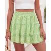imageBTFBM Summer Skirts for Women 2026 Floral High Waist Shorts Underneath Boho Tiered Flowy Tennis Skorts Casual Mini SkirtFloral Green Yellow