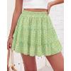 imageBTFBM Summer Skirts for Women 2026 Floral High Waist Shorts Underneath Boho Tiered Flowy Tennis Skorts Casual Mini SkirtFloral Green Yellow