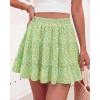 imageBTFBM Summer Skirts for Women 2026 Floral High Waist Shorts Underneath Boho Tiered Flowy Tennis Skorts Casual Mini SkirtFloral Green Yellow