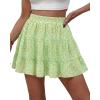 imageBTFBM Summer Skirts for Women 2026 Floral High Waist Shorts Underneath Boho Tiered Flowy Tennis Skorts Casual Mini SkirtFloral Green Yellow