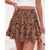 imageBTFBM Summer Skirts for Women 2026 Floral High Waist Shorts Underneath Boho Tiered Flowy Tennis Skorts Casual Mini SkirtFloral Khaki Black