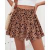 imageBTFBM Summer Skirts for Women 2026 Floral High Waist Shorts Underneath Boho Tiered Flowy Tennis Skorts Casual Mini SkirtFloral Khaki Black