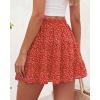 imageBTFBM Summer Skirts for Women 2026 Floral High Waist Shorts Underneath Boho Tiered Flowy Tennis Skorts Casual Mini SkirtFloral Red White
