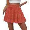 imageBTFBM Summer Skirts for Women 2026 Floral High Waist Shorts Underneath Boho Tiered Flowy Tennis Skorts Casual Mini SkirtFloral Red White