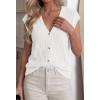 imageBTFBM Sweater Vest Women V Neck Cap Sleeve Button Down Knit Tops Spring Summer 2026 Loose Lightweight Cardigan VestsWhite