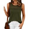 imageBTFBM Tank Top for Women 2026 Sleeveless Shirts Waffle Knit Vest Crew Neck Casual Outfits Loose Blouses Summer TopsArmy Green