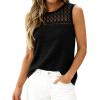imageBTFBM Tank Top for Women 2026 Sleeveless Shirts Waffle Knit Vest Crew Neck Casual Outfits Loose Blouses Summer TopsBlack