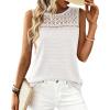 imageBTFBM Tank Top for Women 2026 Sleeveless Shirts Waffle Knit Vest Crew Neck Casual Outfits Loose Blouses Summer TopsWhite