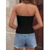 imageBTFBM Tube Tops for Women Floral Embroidery Summer Crop Top 2026 Strapless Going Out Y2K Beach Vacation Spring ClothesBlack