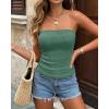 imageBTFBM Tube Tops for Women Floral Embroidery Summer Crop Top 2026 Strapless Going Out Y2K Beach Vacation Spring ClothesGreen