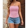 imageBTFBM Tube Tops for Women Floral Embroidery Summer Crop Top 2026 Strapless Going Out Y2K Beach Vacation Spring ClothesPink