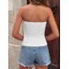imageBTFBM Tube Tops for Women Floral Embroidery Summer Crop Top 2026 Strapless Going Out Y2K Beach Vacation Spring ClothesWhite