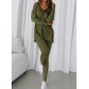 imageBTFBM Two Piece Sets for Women 2026 Casual Lounge Set Matching Oversized Shirts Leggings Workout Airport Travel OutfitsArmy Green