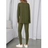 imageBTFBM Two Piece Sets for Women 2026 Casual Lounge Set Matching Oversized Shirts Leggings Workout Airport Travel OutfitsArmy Green