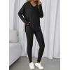 imageBTFBM Two Piece Sets for Women 2026 Casual Lounge Set Matching Oversized Shirts Leggings Workout Airport Travel OutfitsBlack