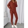 imageBTFBM Two Piece Sets for Women 2026 Casual Lounge Set Matching Oversized Shirts Leggings Workout Airport Travel OutfitsBrown