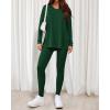imageBTFBM Two Piece Sets for Women 2026 Casual Lounge Set Matching Oversized Shirts Leggings Workout Airport Travel OutfitsDark Green