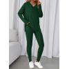 imageBTFBM Two Piece Sets for Women 2026 Casual Lounge Set Matching Oversized Shirts Leggings Workout Airport Travel OutfitsDark Green