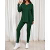 imageBTFBM Two Piece Sets for Women 2026 Casual Lounge Set Matching Oversized Shirts Leggings Workout Airport Travel OutfitsDark Green