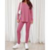 imageBTFBM Two Piece Sets for Women 2026 Casual Lounge Set Matching Oversized Shirts Leggings Workout Airport Travel OutfitsPink