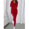 imageBTFBM Two Piece Sets for Women 2026 Casual Lounge Set Matching Oversized Shirts Leggings Workout Airport Travel OutfitsRed