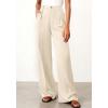 imageBTFBM Wide Leg Pants Woman 2026 High Waisted Button Business Casual Dressy Trousers Office Work Palazzo Pants PocketsBeige