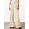 imageBTFBM Wide Leg Pants Woman 2026 High Waisted Button Business Casual Dressy Trousers Office Work Palazzo Pants PocketsBeige